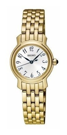 Imagen 2 de 10 de Reloj Seiko Sxgp64 Mujer Dorado Garantia Oficial
