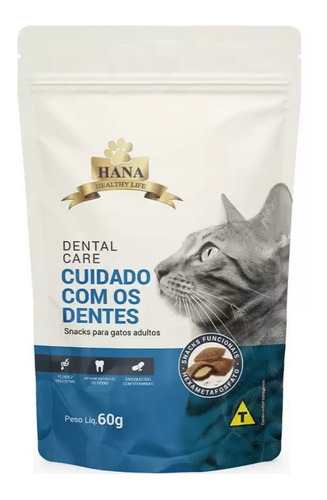 Petisco Para Gatos Dental Care Nuggets 60g Hana Full