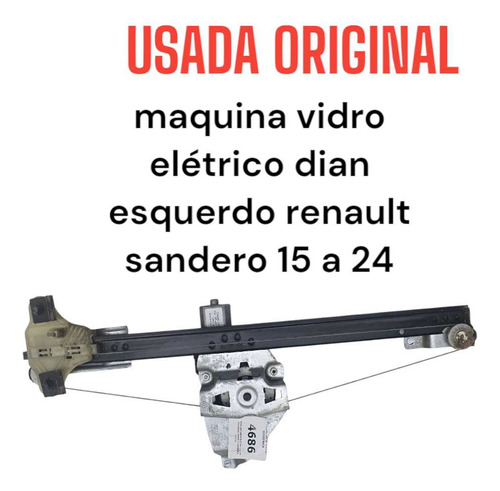 Máquina Vidro Elétrico Dianteira Esquerdo Sandero 2015 2024