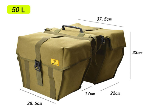 Alforjas Dobles Para Bicicleta, Alforjas Para Bicicleta, 50l