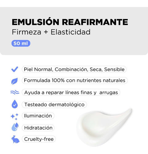 Imagen 2 de 6 de Firme Emulsión Reafirmante + Elasticidad