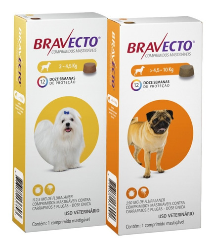 Bravecto Combo ( 1 ) 2 A 4,5 ( 1 ) 4,5 A 10 Kg