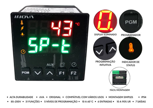 Kit Controlador Yb1-11-j-h-f + Chicote Subst. Inv-20015/j