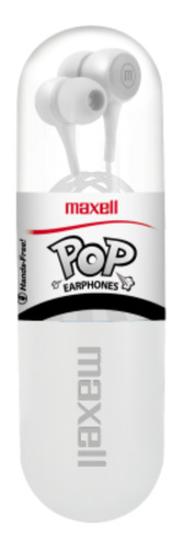 Auricular Pop Maxell Con Micrófono Blanco