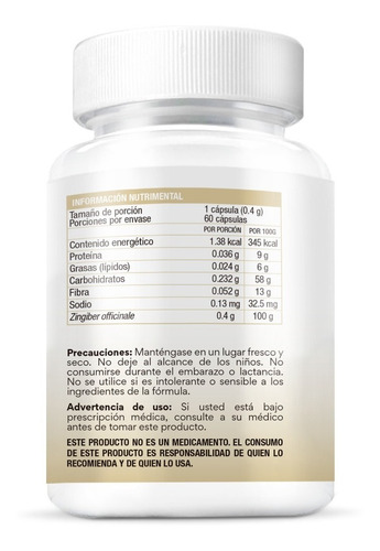 Bio B 3 Pack De 60 Cápsulas Jengibre