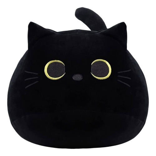 Peluche Gato Negro Gatito Kawaii Tierno Cojín Juguete Regalo