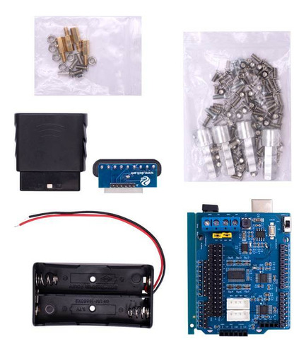 Kit Carro Robot Con Llantas Omnidireccional+joystick Arduino