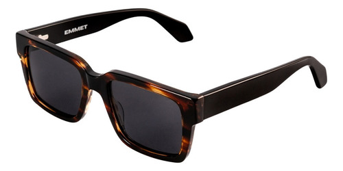 Lentes De Sol Emmet Cuadrados Unisex Animal Print Uv400 Negro / Print