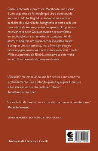 Fidelidade, de Missiroli, Marco. Editorial Biblioteca Azul, capa mole em português, 2022