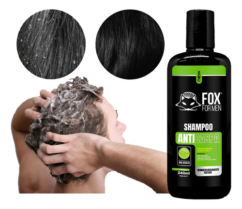 Shampoo Anticaspa Antiqueda Hidrataçao Profunda Fox For Men