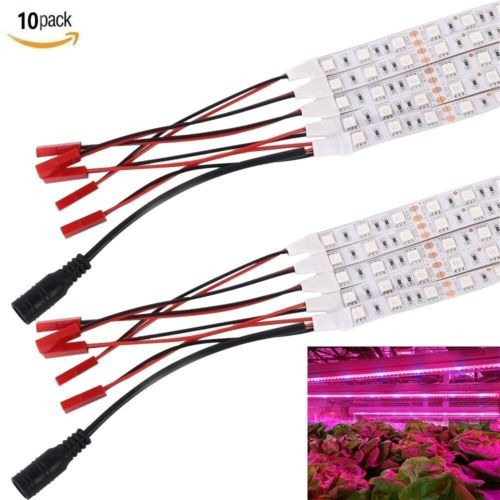 10 Unids / 5 M 50 W Led Planta Crecer Barra De Tira Ligera R