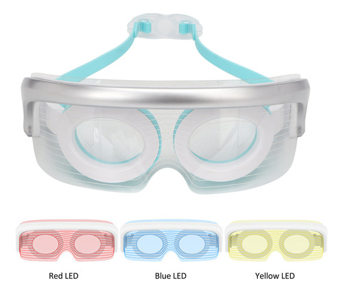 Masajeador De Ojos Con 3 Luces Led, Compresa Caliente Con Vi