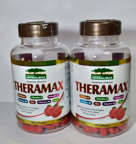 Theramax Con Vitamina C, E, B1, B2, B6, Zinc Y Calcio - U$S 48