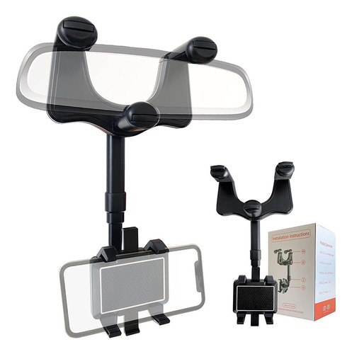 2 Soportes Para Teléfono De Coche Giratorios Y Retráctiles D