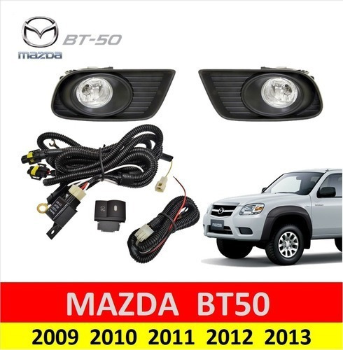 Faros Antiniebla Mazda Bt50 2008 A 2013 Cabelado Y Switch