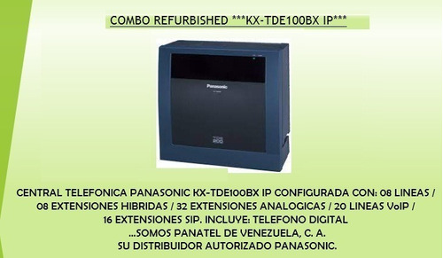 Gabinete De Central Telefonica Panasonic Kx-tda/tde100bx