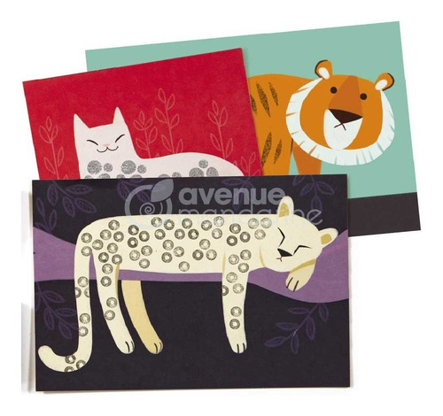 Imagen 3 de 8 de Caja Creativa De Manualidades Familiar Animales 10 Timbres