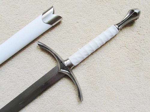 Espada De Gandalf Glamdring Blanca 100 Cm Con Funda