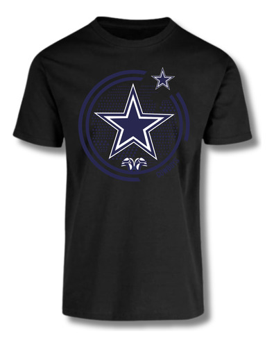 Playera Nfl Cowboys Manga Corta Negro.