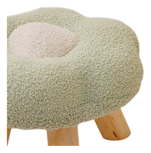 * Taburete De Sofá Con Forma De Flor Otomana, Taburete Verde