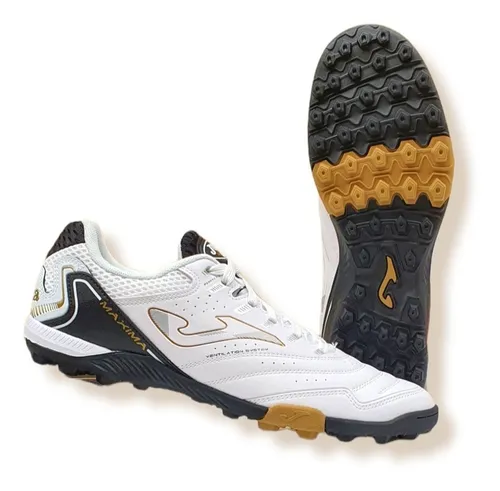 Tenis Futbol Rapido Fut7 Joma Blanco Dorado Maxima Cosidos