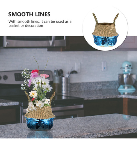 Cesta De Flores Decorativa Plegable Para Uso Doméstico, 1 Un