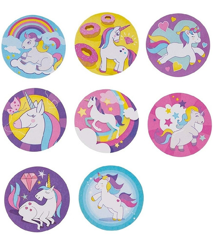 Imagen 4 de 6 de Kit De 32 Incluye 1 Unicornio Gigante ,bolsitas Y Pegatinas