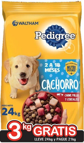 Pedigree Cachorro 21 Kg +3 Kg Con Regalo