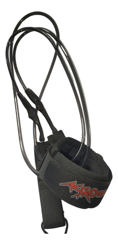 Leash Cordinha Strap Surf Astrodeck Regular 6mm 6 Pes Cor Preto Fumê