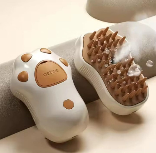 Cepillo Para Mascotas Con Vapor Quitapelos Patita