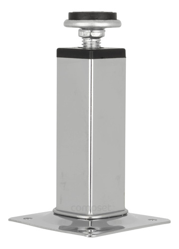 9 Pezinhos Para Moveis 10cm Quadrado Com Regulagem Altura