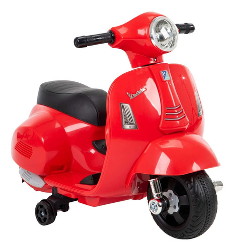 Motoneta Huffy Vespa Moto Montable 6 Volts Niños Luces Led Color Rojo