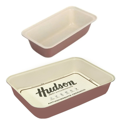 Set Budinera Con Asadera Hudson Ocre Antiadherente Ceramico