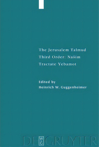 Tractate Yebamot, De Heinrich W. Guggenheimer. Editorial De Gruyter, Tapa Dura En Inglés