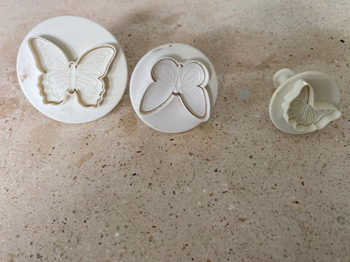 Cortador De Fondant / Galletas: Mariposa Set De 3 Piezas