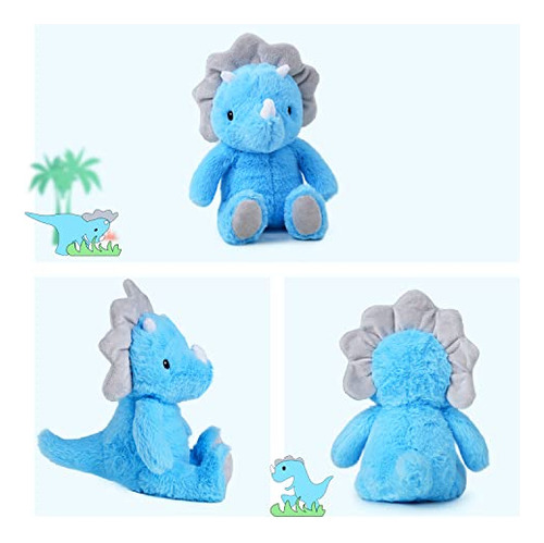 Peluche De Dinosaurio Azul Vanlinny, Peluche Suave De 9 PuLG