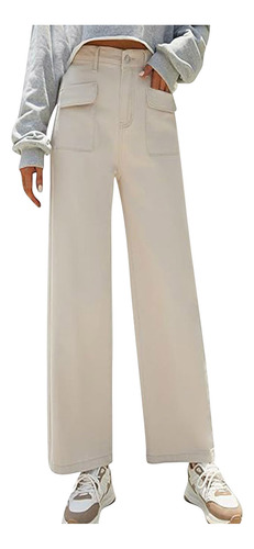 Pantalones De Traje De Color Liso, Pantalones Largos Para Mu