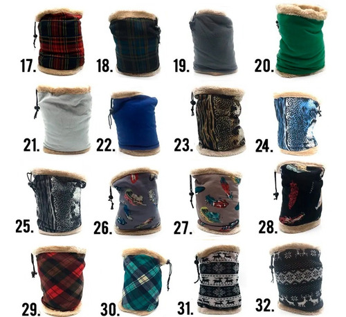 Imagen 3 de 10 de Pack 6 Cuellos Con Piel Termicos Con Diseños Hombre Mujer
