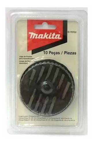 Kit Bits Parafusadeira Com 10 Peças D-15702 - Makta