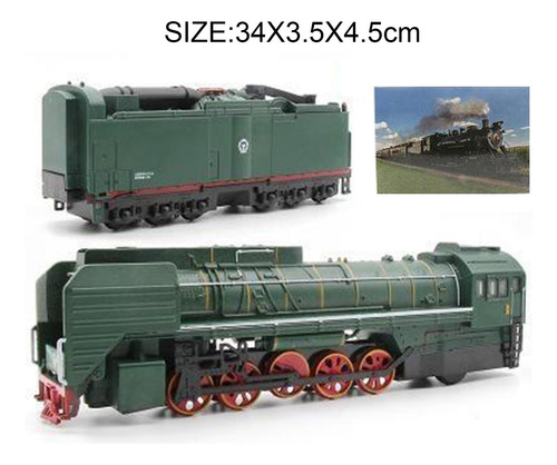 Tren De Vapor Retro Magnético Juguete Diecast Verde
