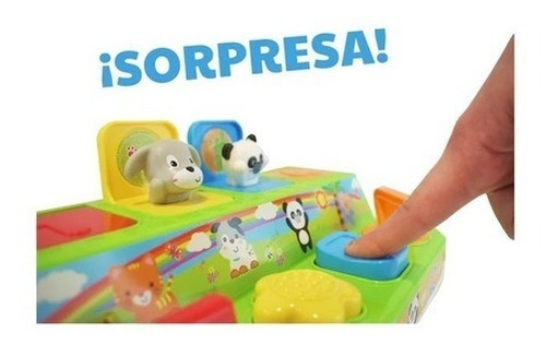 Imagen 4 de 4 de Juego Didactico Animales Coloridos Pop Up Para Bebe Ok Baby Color Multicolor