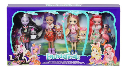 Set Muñecas Enchantimals Coleccion Amigos Magicos 4 Pack