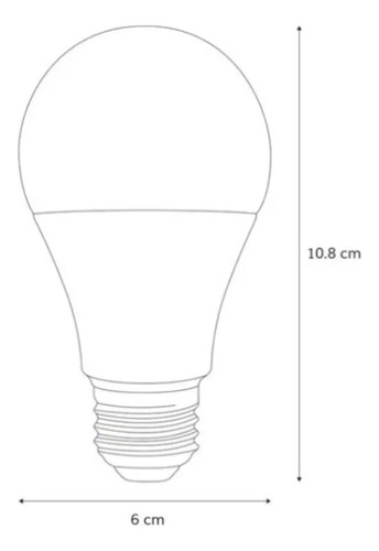20 Piezas De Foco Led De 10 Watts A19 Luz Blanca 6500k