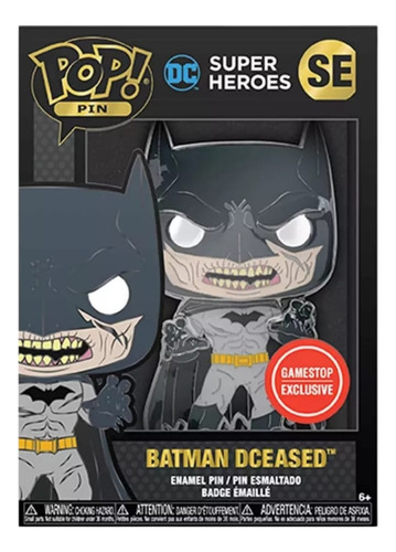 Funko Pop! Pin Metalico Batman Dceased Gamestop Exclusive