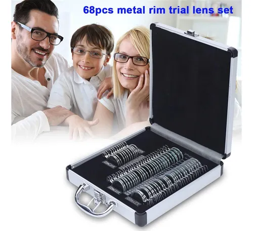 Juego De Lentes Ópticas De Prueba 68 Piezas Optometría