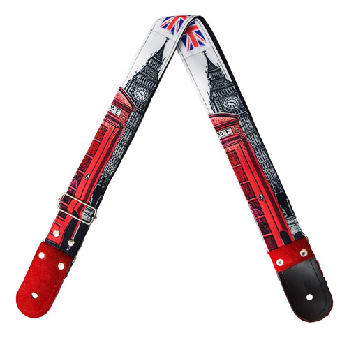 Londres - Tahalí Strap Para Guitarra O Bajo Color Multicolor