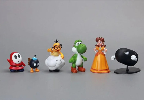 18 Unidades, Bonito Modelo De Figura De Acción De Super Mari