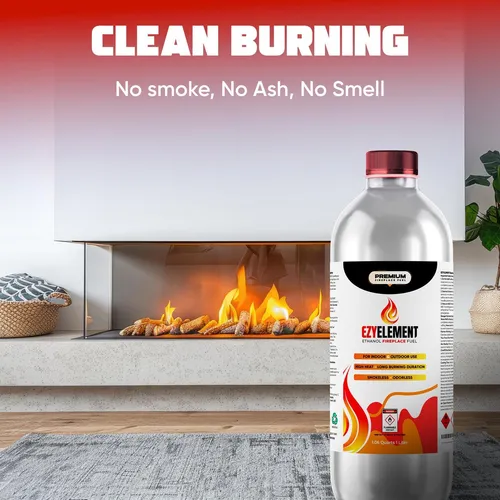 Combustible De Bioetanol Ezyelement, 1 Litro, Combustión Lim