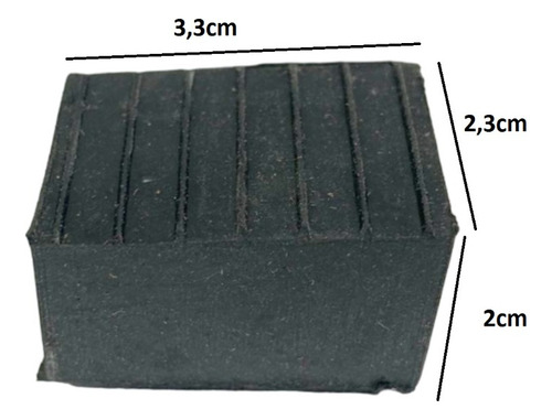 Regaton De Goma Rectangular Para Escalera Pack X10 Unidades