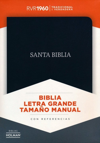 Biblia Rvr60 L Gde Piel Fabricada Negro C/índice Holman 1644